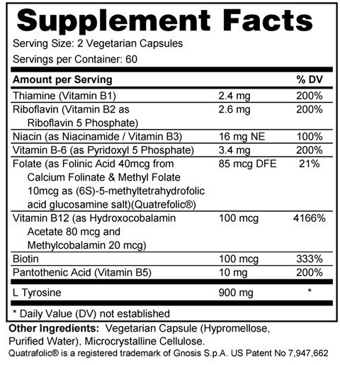 Supplement facts forMood Boost
