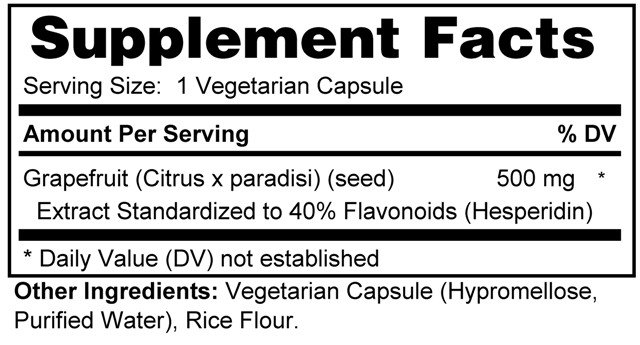 Supplement facts forGFSE 60s