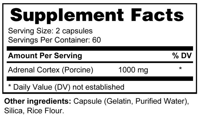 Supplement facts forIsocortex DS 120s
